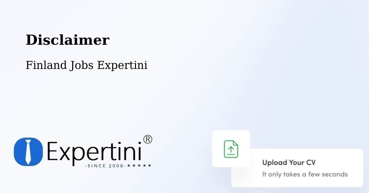 Disclaimer – Hamina - Finland Jobs Expertini